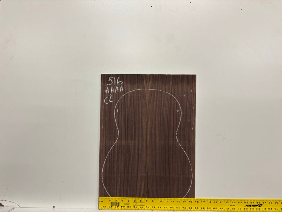 Juego de fondo y aros de guitarra de grado AAAA Dreadnought de palisandro de la India Oriental #61 