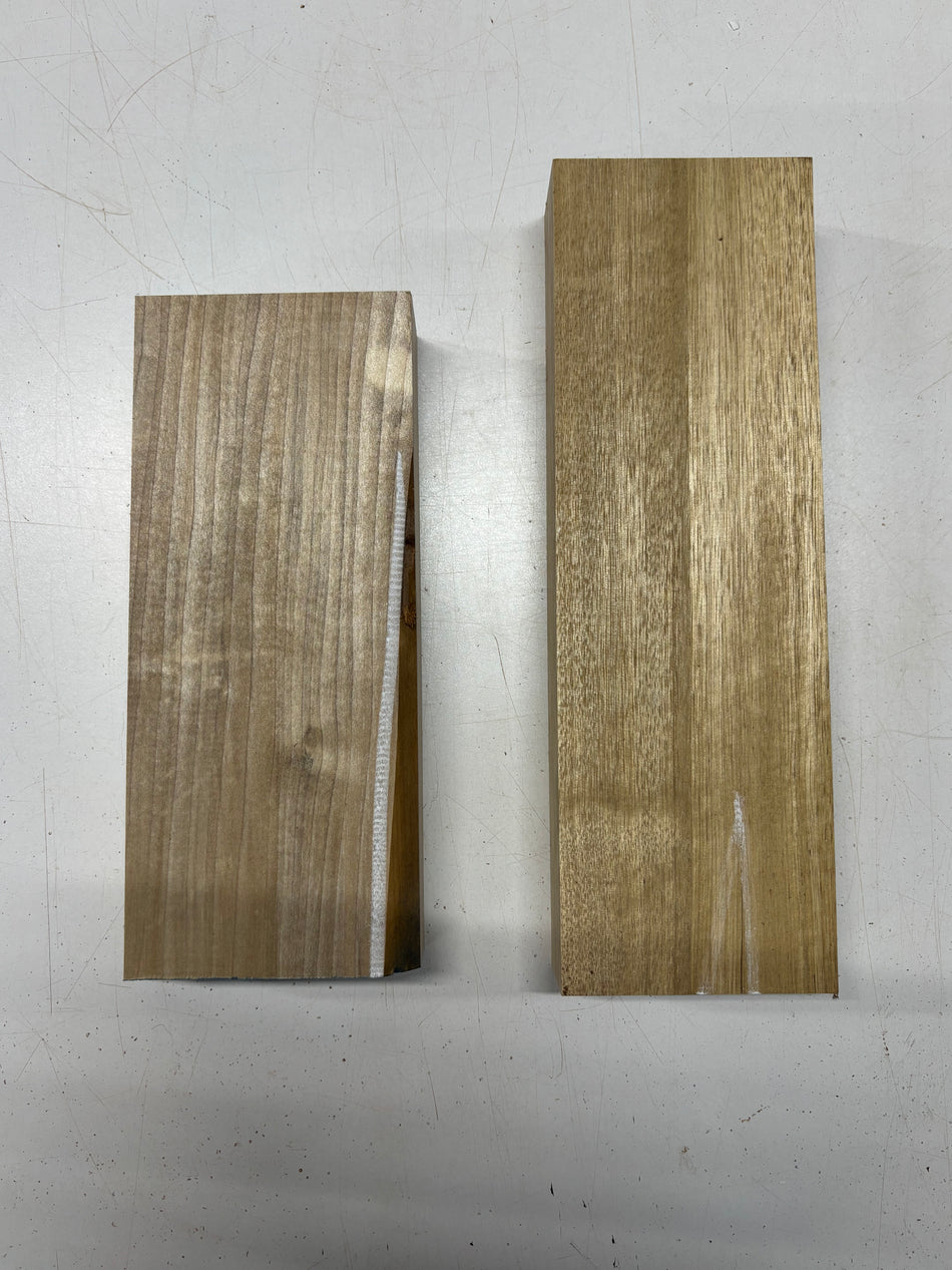2 Pack, 2 Species Poplar + White Limba Lumber Board Blanks  #6847