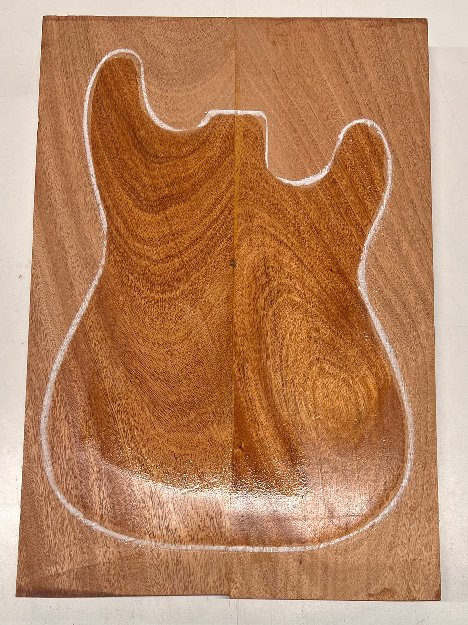 African Mahogany/Khaya Guitar Body Blanks, 21-1/2″ x 14-1/4″ x 1-3/4″ ,12 Lbs #14 - Exotic Wood Zone - Buy online Across USA 