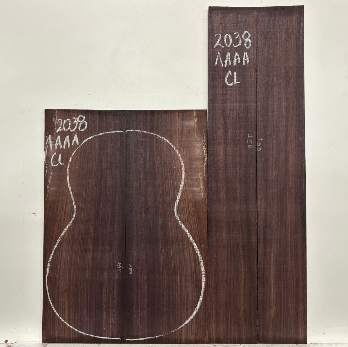 East Indian Rosewood Classical AAAA Grade Guitar Back & Side Set #2038 - Exotic Wood Zone