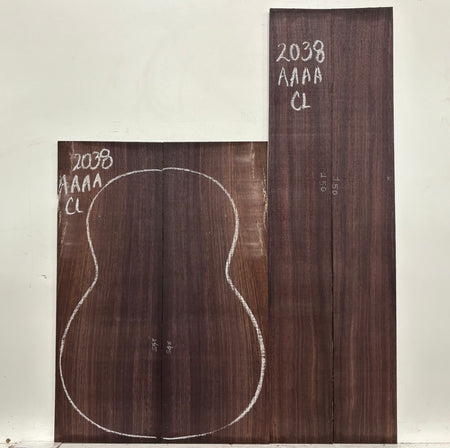 East Indian Rosewood Classical AAAA Grade Guitar Back & Side Set #2038 - Exotic Wood Zone