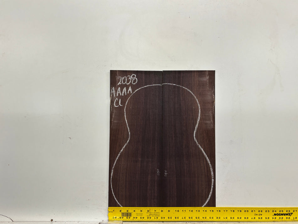 East Indian Rosewood Classical AAAA Grade Guitar Back & Side Set #2038 - Exotic Wood Zone