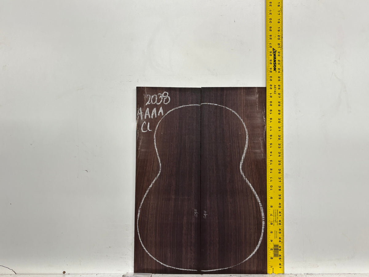 East Indian Rosewood Classical AAAA Grade Guitar Back & Side Set #2038 - Exotic Wood Zone