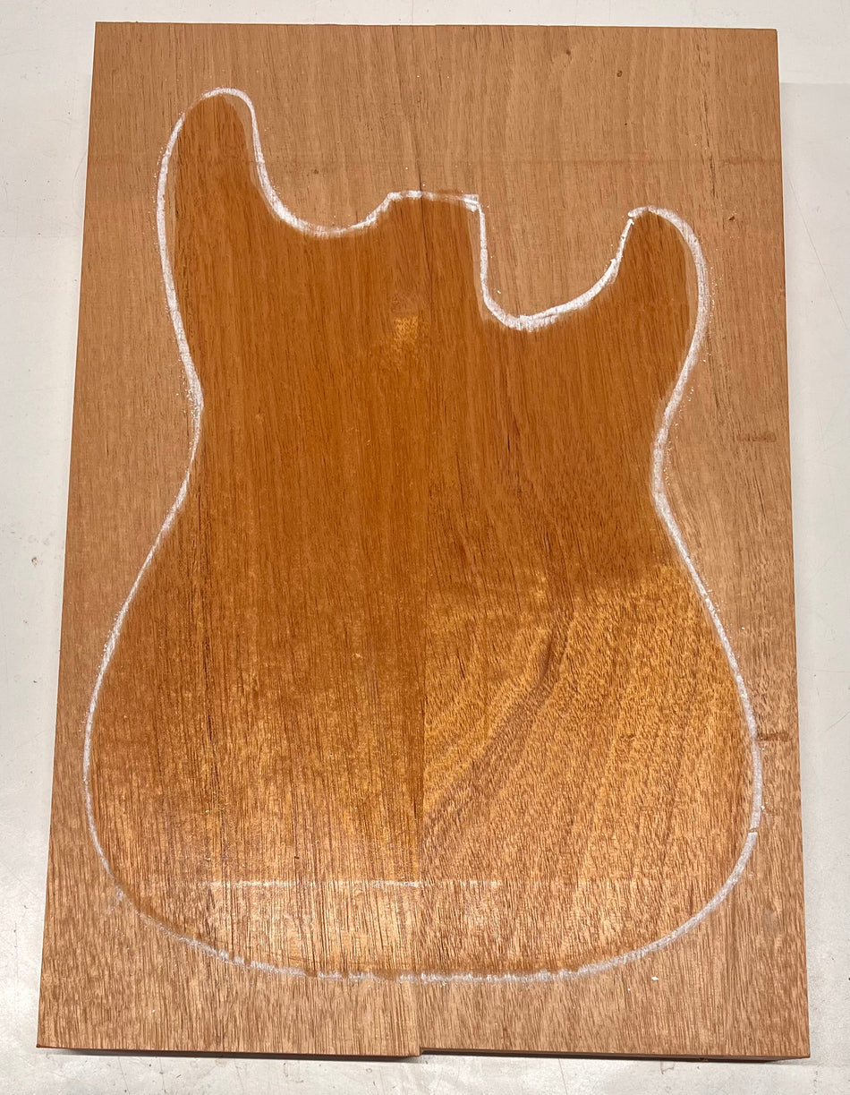 African Mahogany/Khaya Guitar Body Blanks, 21-3/8″ x 14-1/4″ x 1-3/4″ ,11 Lbs #15 - Exotic Wood Zone - Buy online Across USA 