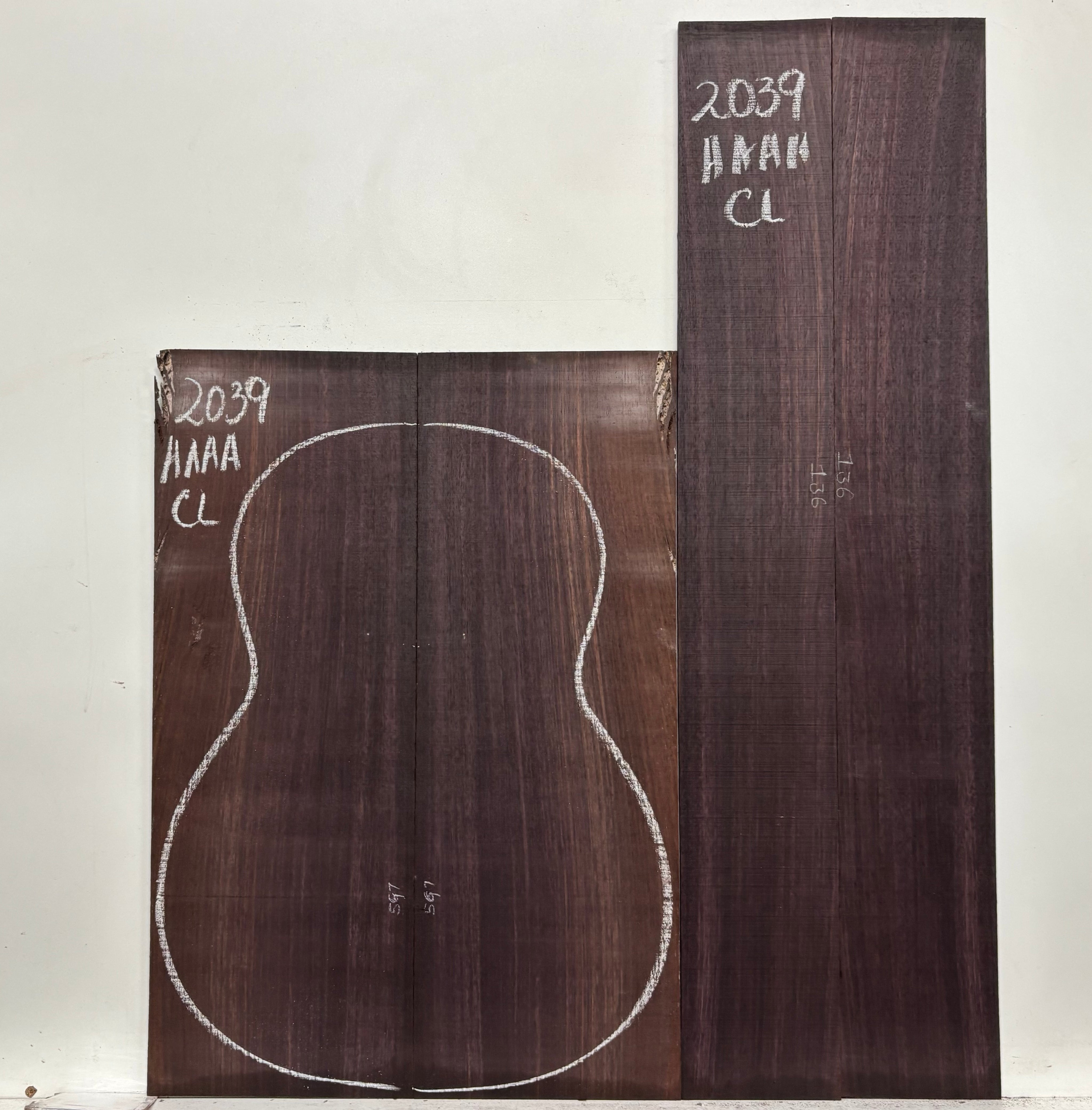 East Indian Rosewood Classical AAAA Grade Guitar Back & Side Set #2039 - Exotic Wood Zone