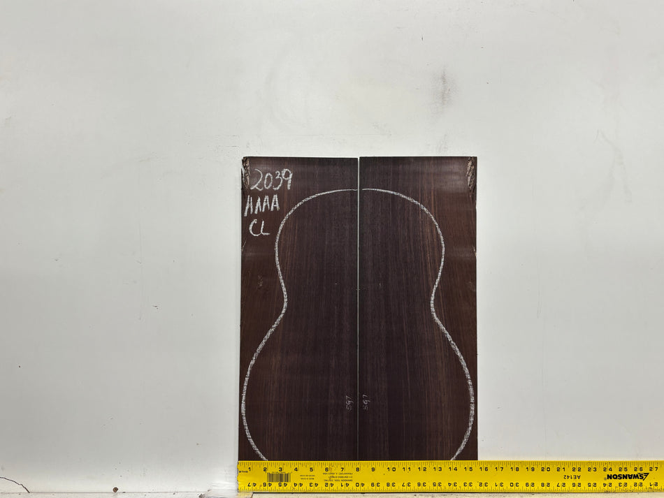 East Indian Rosewood Classical AAAA Grade Guitar Back & Side Set #2039 - Exotic Wood Zone