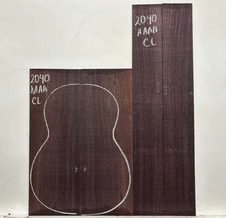 East Indian Rosewood Classical AAAA Grade Guitar Back & Side Set #2040 - Exotic Wood Zone