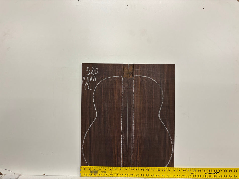 Juego de fondo y aros de guitarra de grado AAAA Dreadnought de palisandro de la India Oriental #61 