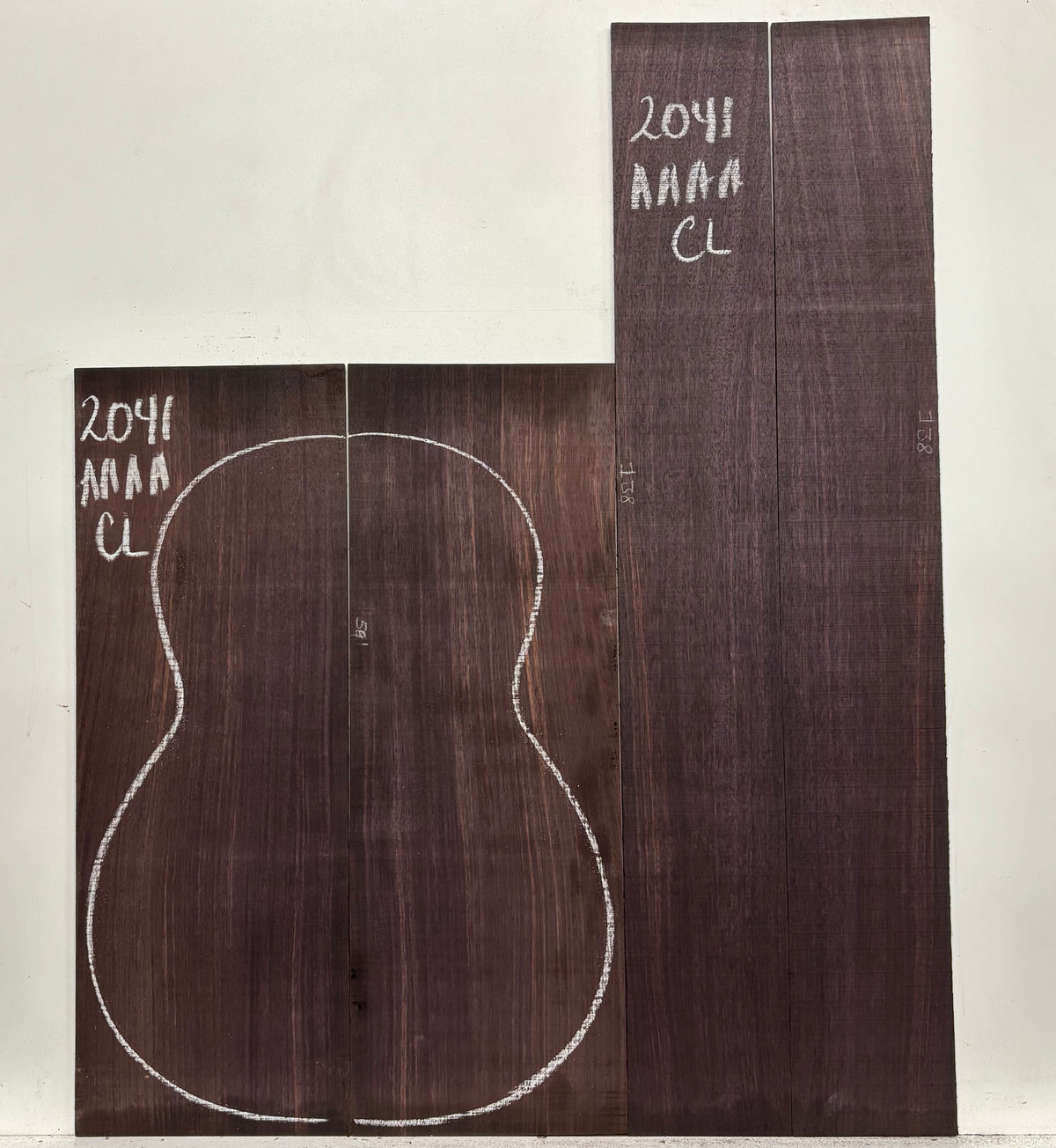 East Indian Rosewood Classical AAAA Grade Guitar Back & Side Set #2041 - Exotic Wood Zone