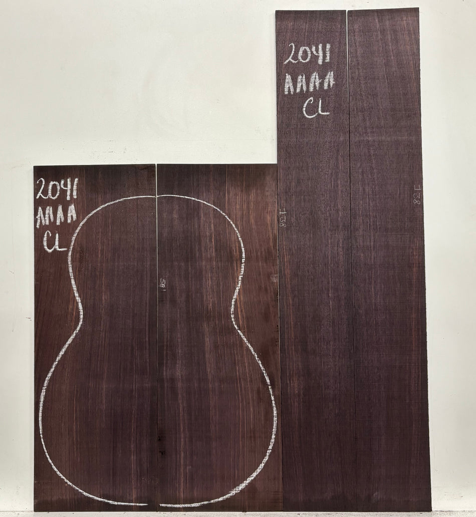 East Indian Rosewood Classical AAAA Grade Guitar Back & Side Set #2041 - Exotic Wood Zone