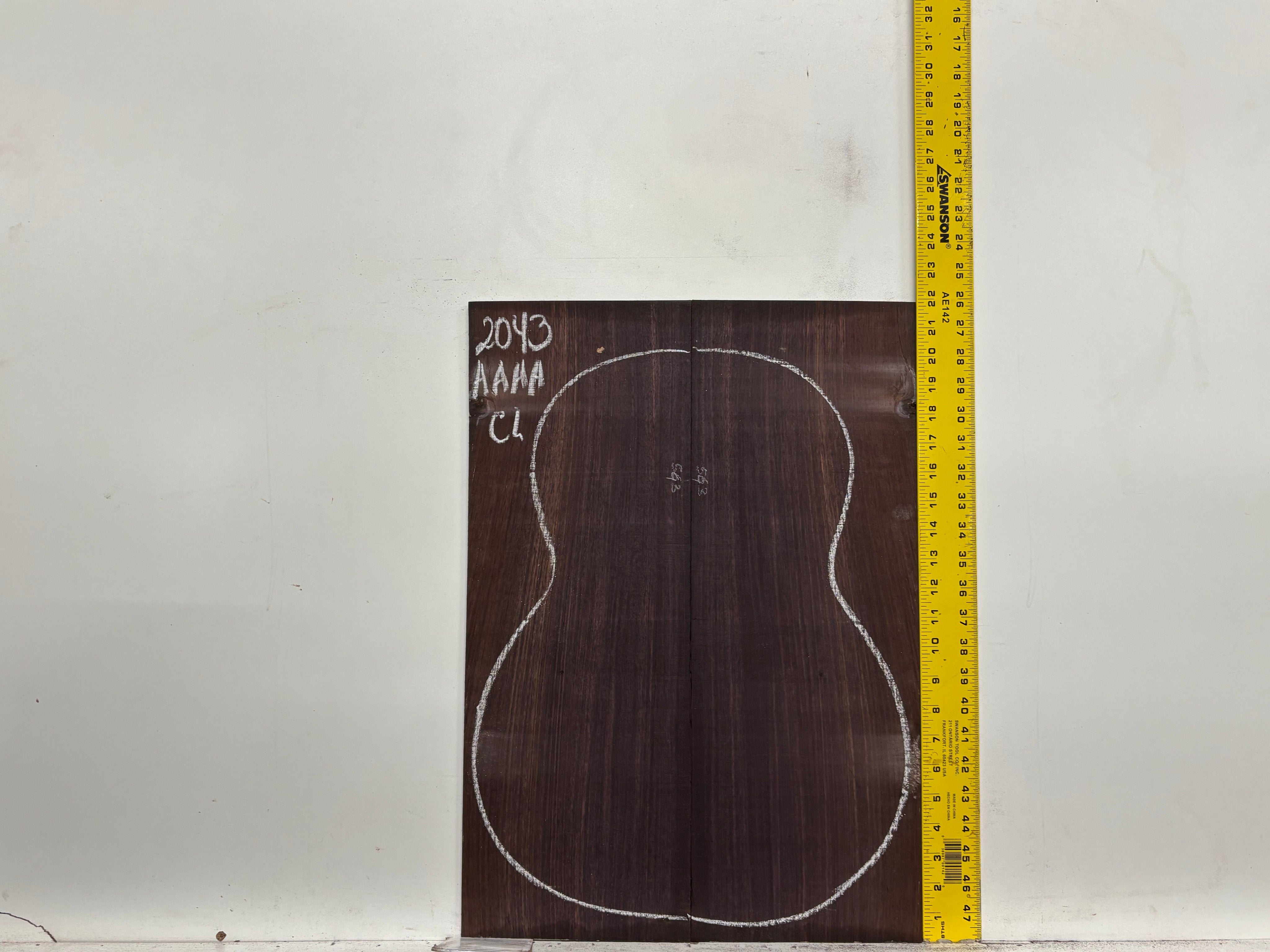 East Indian Rosewood Classical AAAA Grade Guitar Back & Side Set #2043 - Exotic Wood Zone