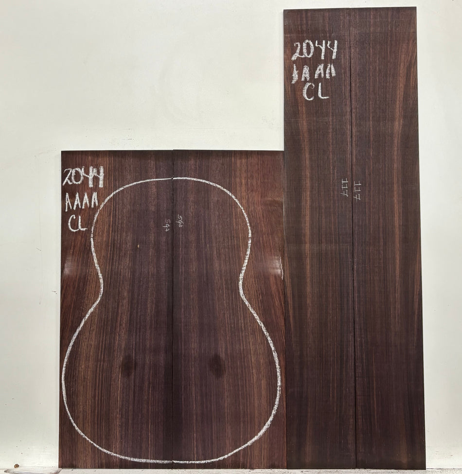 East Indian Rosewood Classical AAAA Grade Guitar Back & Side Set #2044 - Exotic Wood Zone