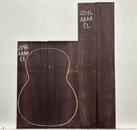 East Indian Rosewood Classical AAAA Grade Guitar Back & Side Set #2046 - Exotic Wood Zone
