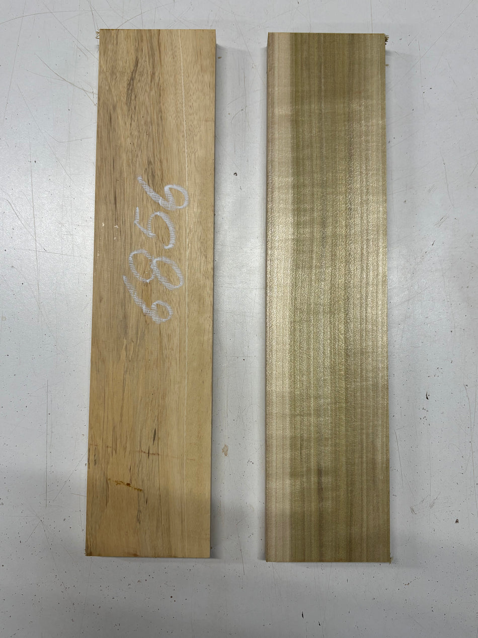 2 Pack, 2 Species Tamarind + Poplar Thin Stock Lumber 16-1/2"x3-3/4"x3/4"#6856
