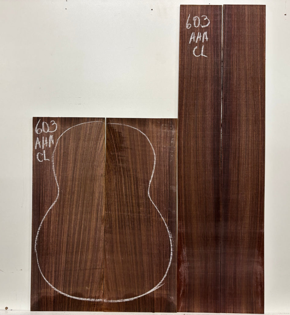 East Indian Rosewood Classical AAA Grade Guitar Back & Side Set #603