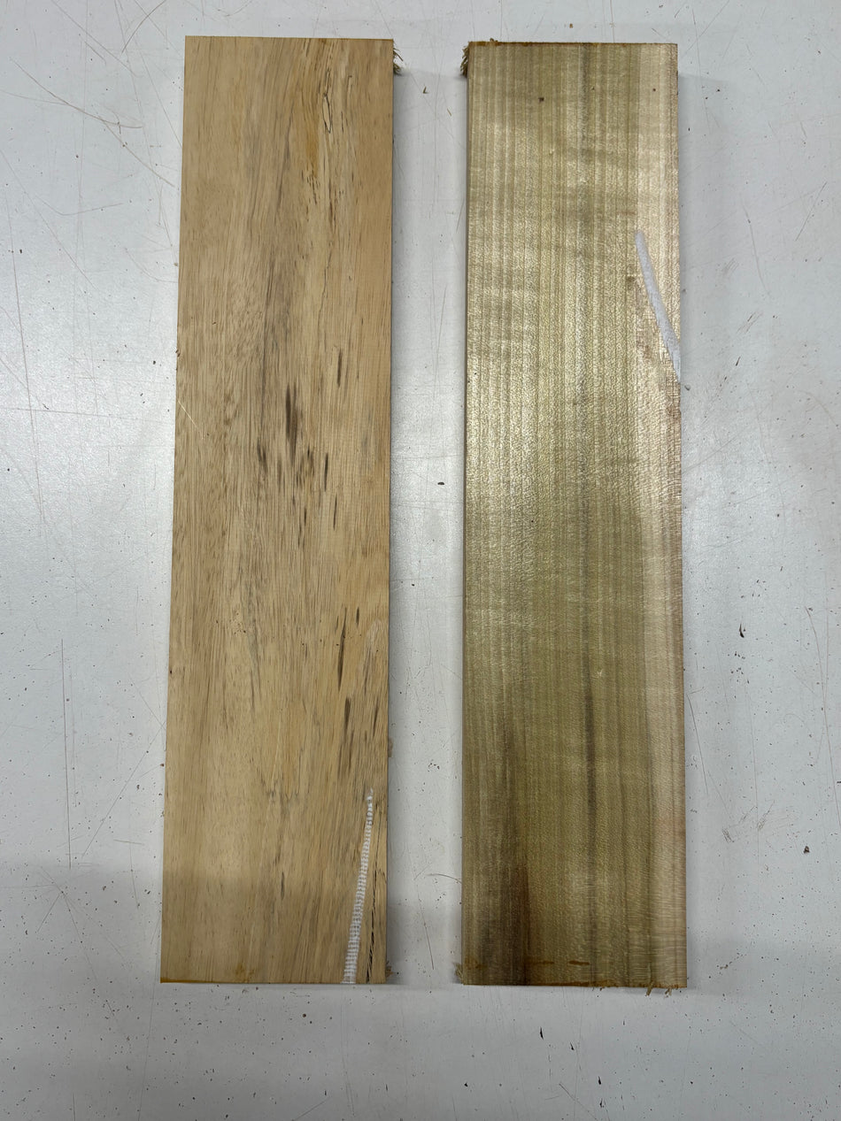 2 Pack, 2 Species Tamarind + Poplar Thin Stock Lumber 16-1/2"x3-3/4"x3/4"#6856