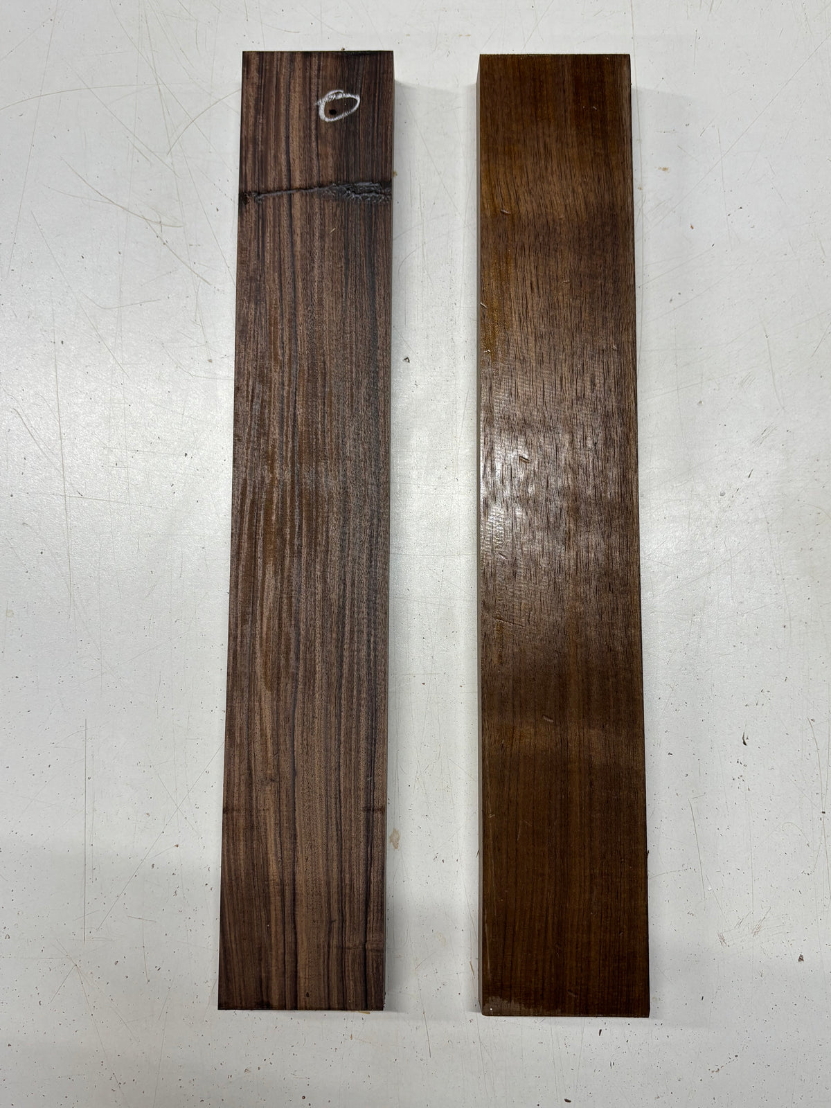 2 Pack, 2 Species Walnut + Santos Rosewood Thin Stock Lumber 17"x2-7/8"x1"#6857 - Exotic Wood Zone