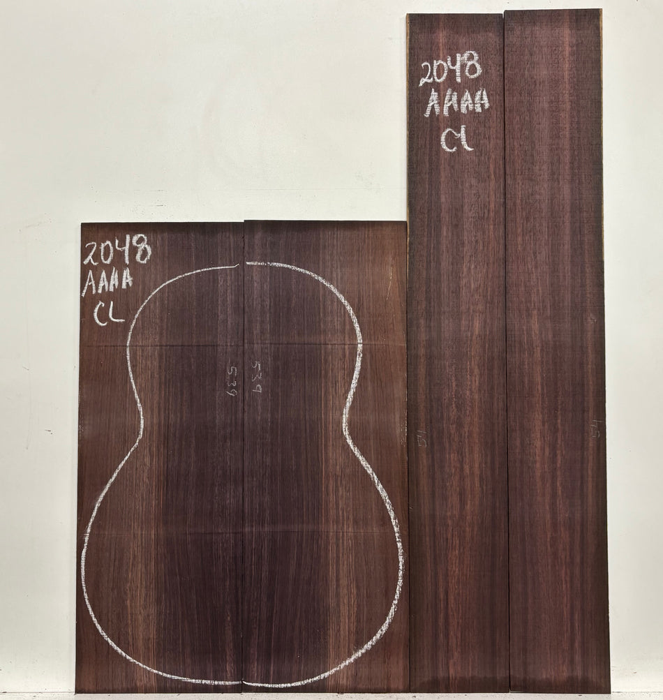 East Indian Rosewood Classical AAAA Grade Guitar Back & Side Set #2048 - Exotic Wood Zone