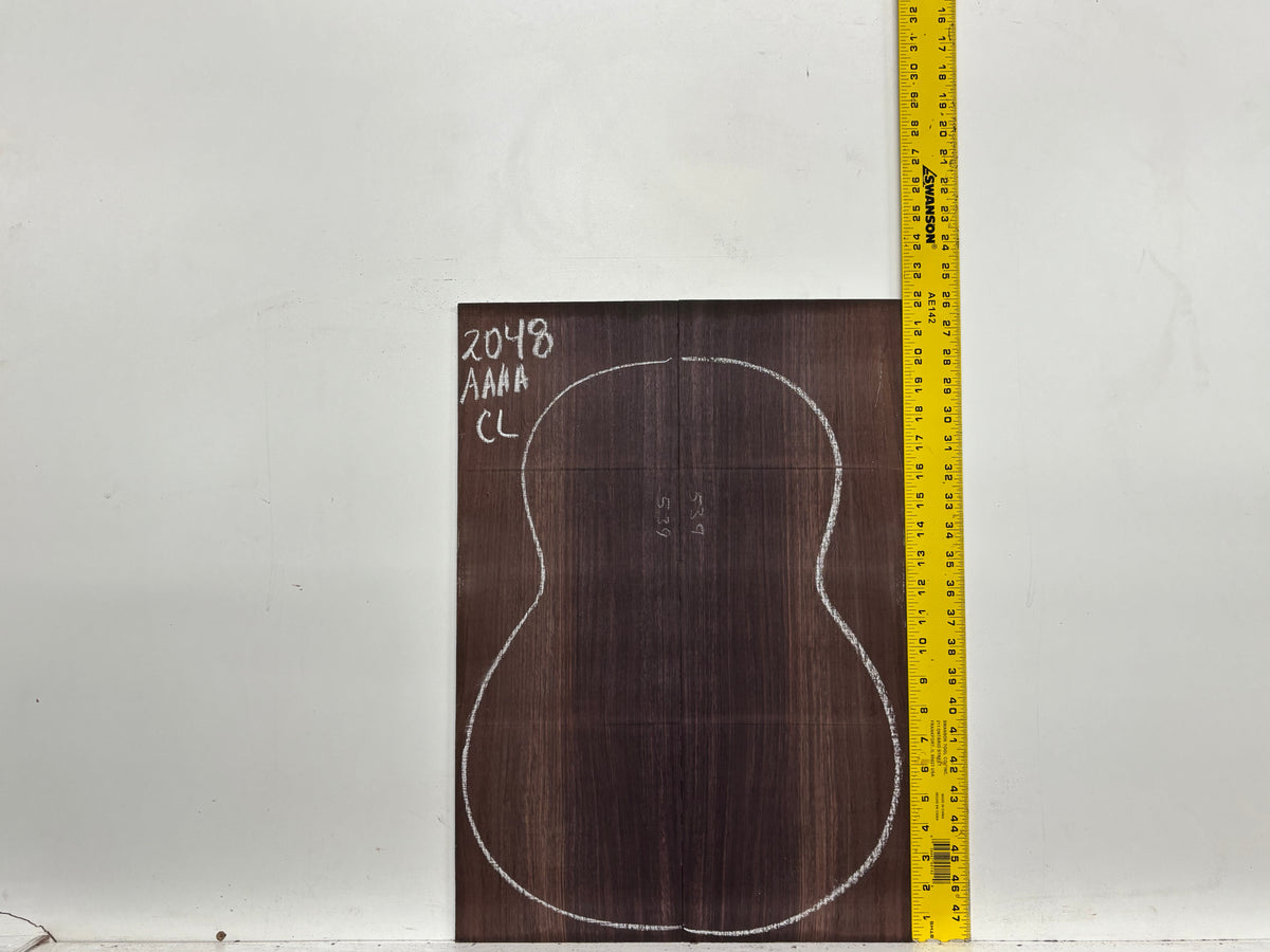 East Indian Rosewood Classical AAAA Grade Guitar Back & Side Set #2048 - Exotic Wood Zone