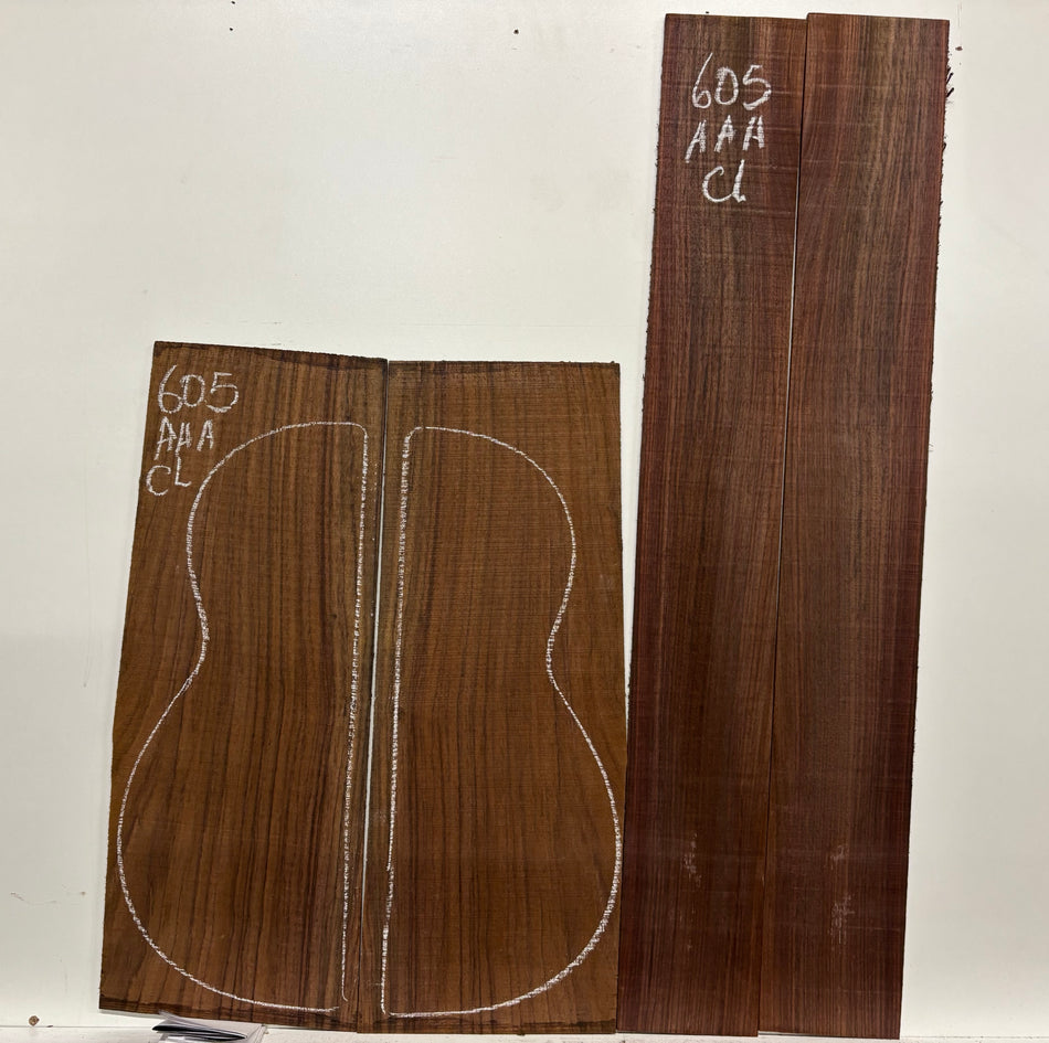East Indian Rosewood Classical AAA Grade Guitar Back & Side Set #605