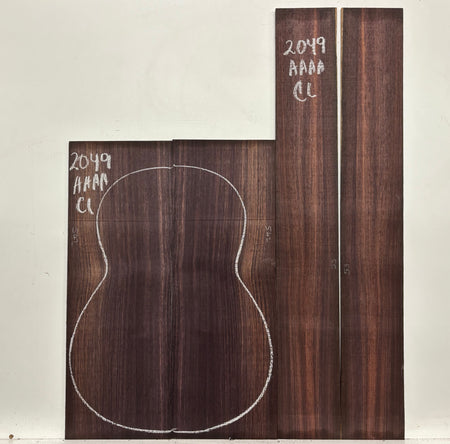 East Indian Rosewood Classical AAAA Grade Guitar Back & Side Set #2049 - Exotic Wood Zone