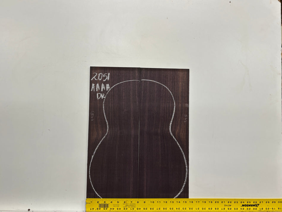 East Indian Rosewood Classical AAAA Grade Guitar Back & Side Set #2051 - Exotic Wood Zone