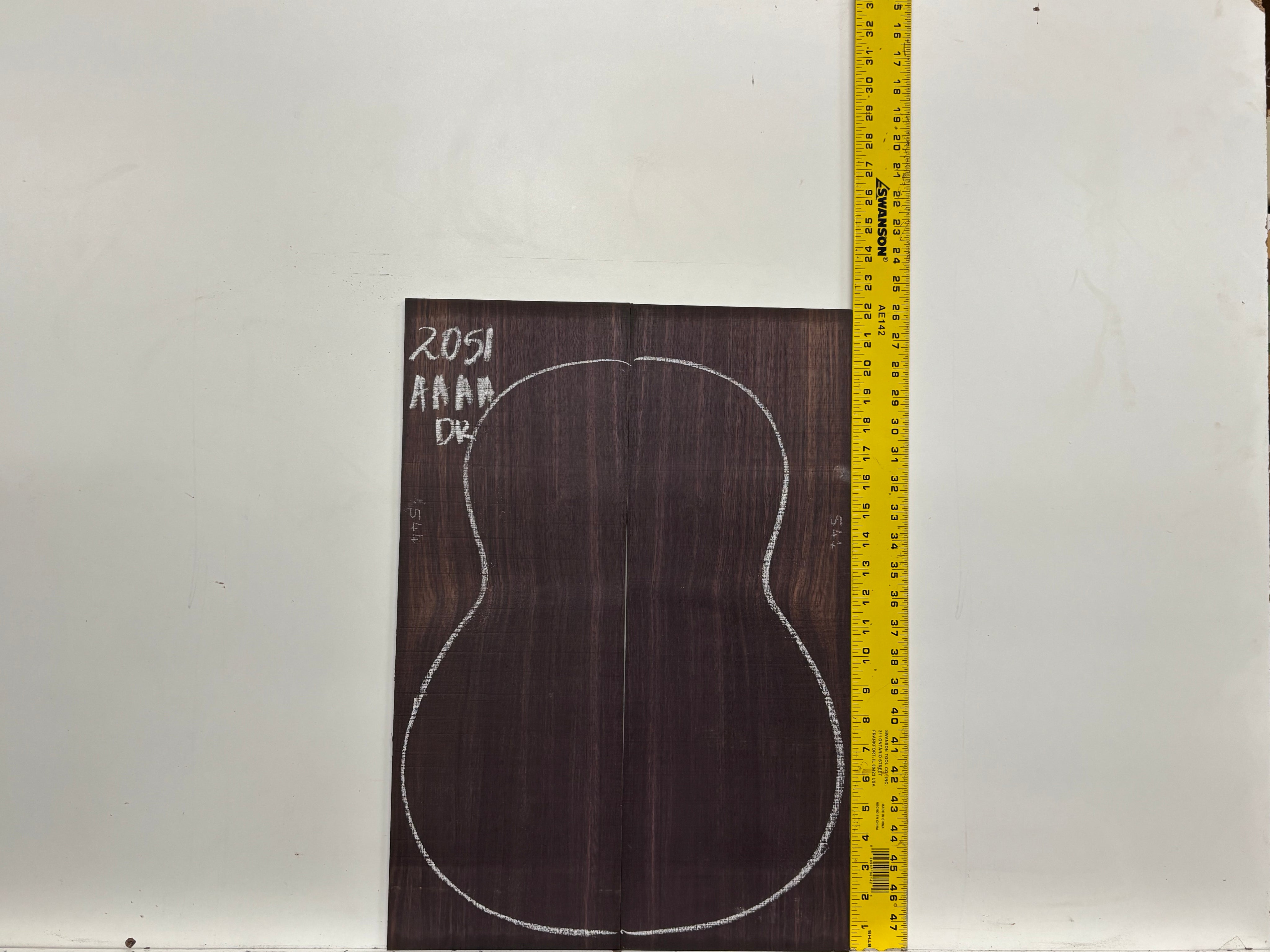 East Indian Rosewood Classical AAAA Grade Guitar Back & Side Set #2051 - Exotic Wood Zone