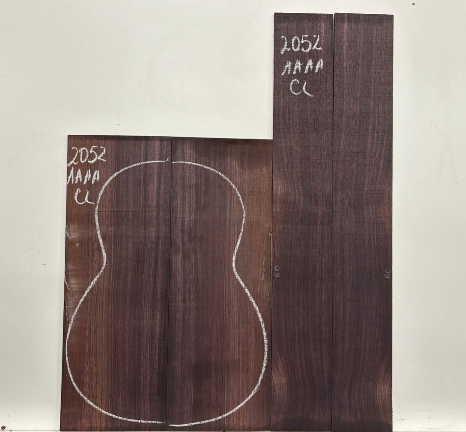 East Indian Rosewood Classical AAAA Grade Guitar Back & Side Set #2052 - Exotic Wood Zone