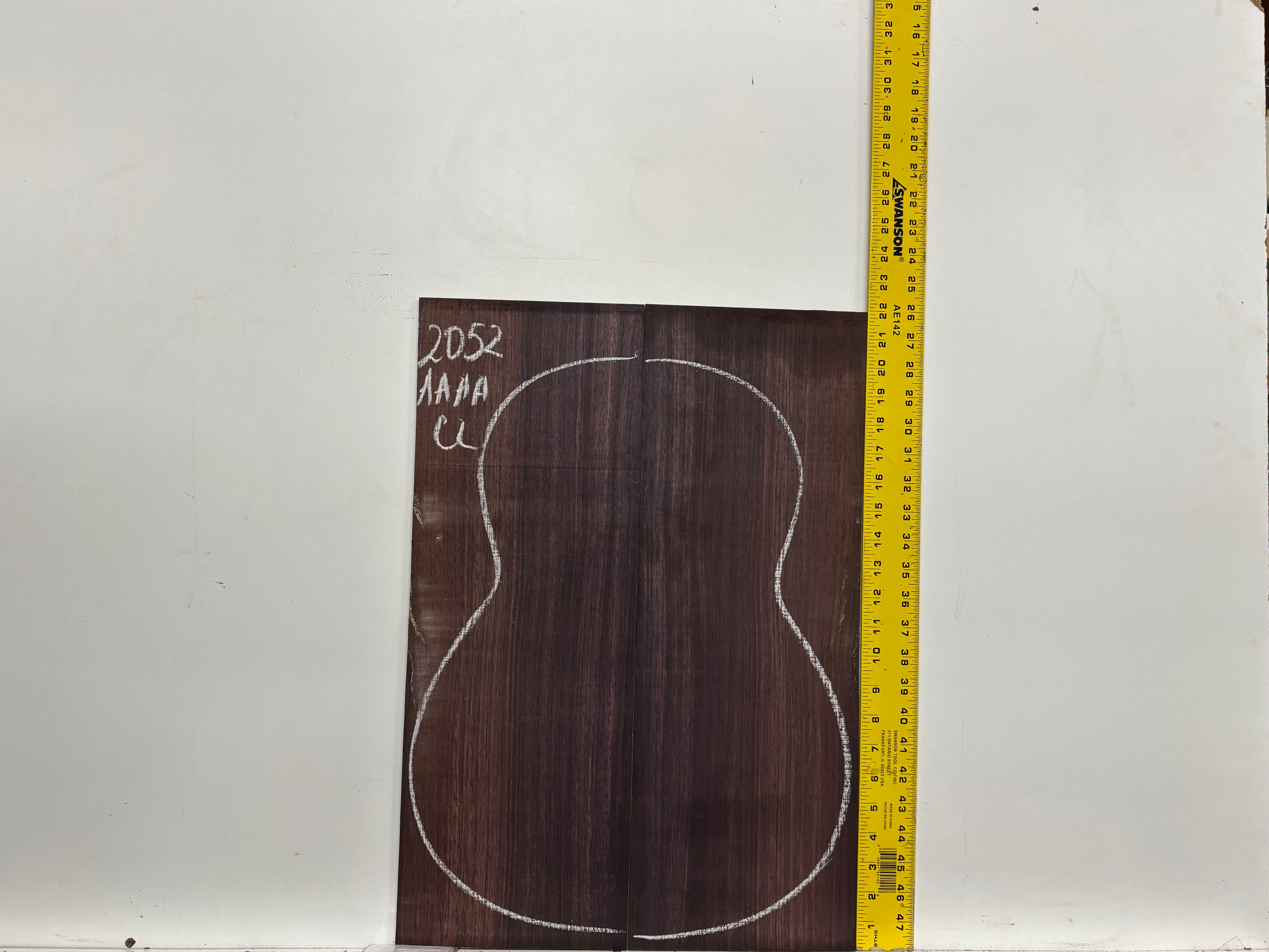 East Indian Rosewood Classical AAAA Grade Guitar Back & Side Set #2052 - Exotic Wood Zone