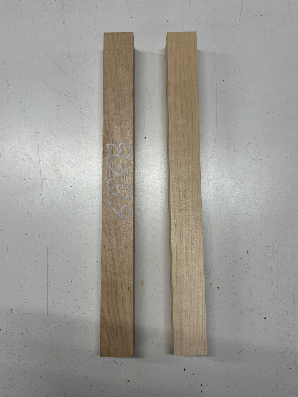 2 Pack, Hard Maple Turning Wood Blanks 18-1/2"x1-3/4"x1-3/4" #6868