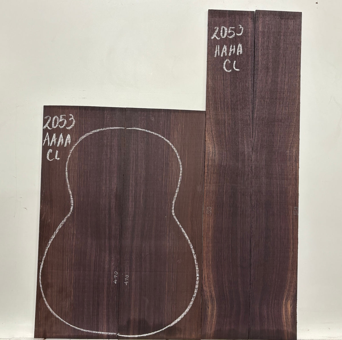 East Indian Rosewood Classical AAAA Grade Guitar Back & Side Set #2053 - Exotic Wood Zone
