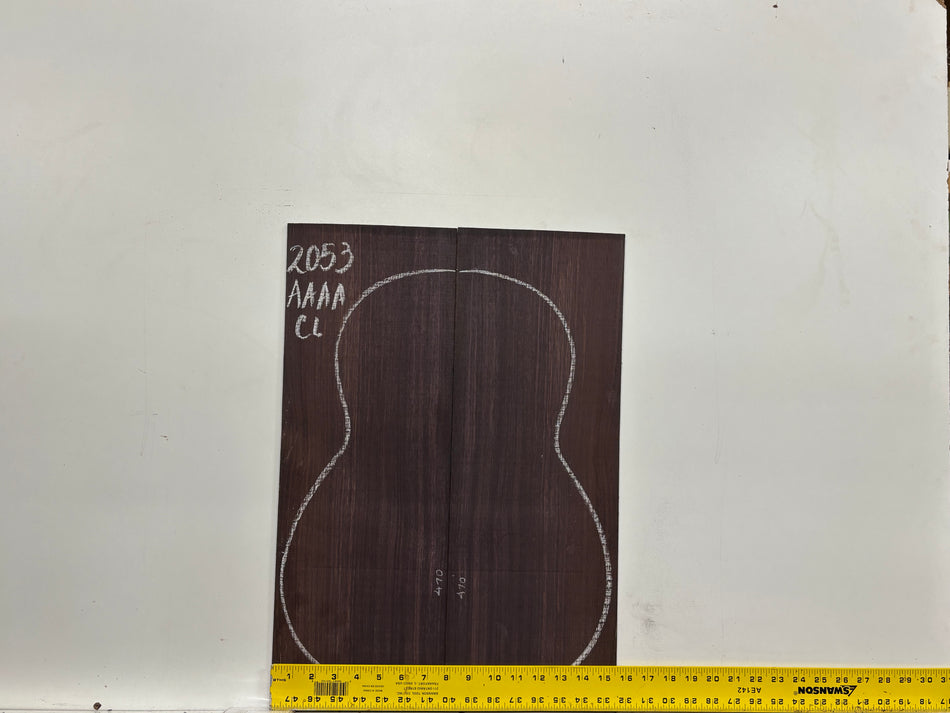 East Indian Rosewood Classical AAAA Grade Guitar Back & Side Set #2053 - Exotic Wood Zone