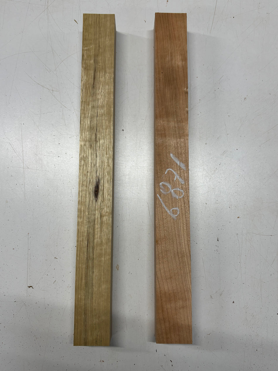 2 Pack, 2 Species White Limba + Cherry Turning Wood Blanks 20"x2"x1-7/8" #6871