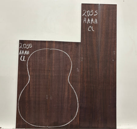 East Indian Rosewood Classical AAAA Grade Guitar Back & Side Set #2055 - Exotic Wood Zone