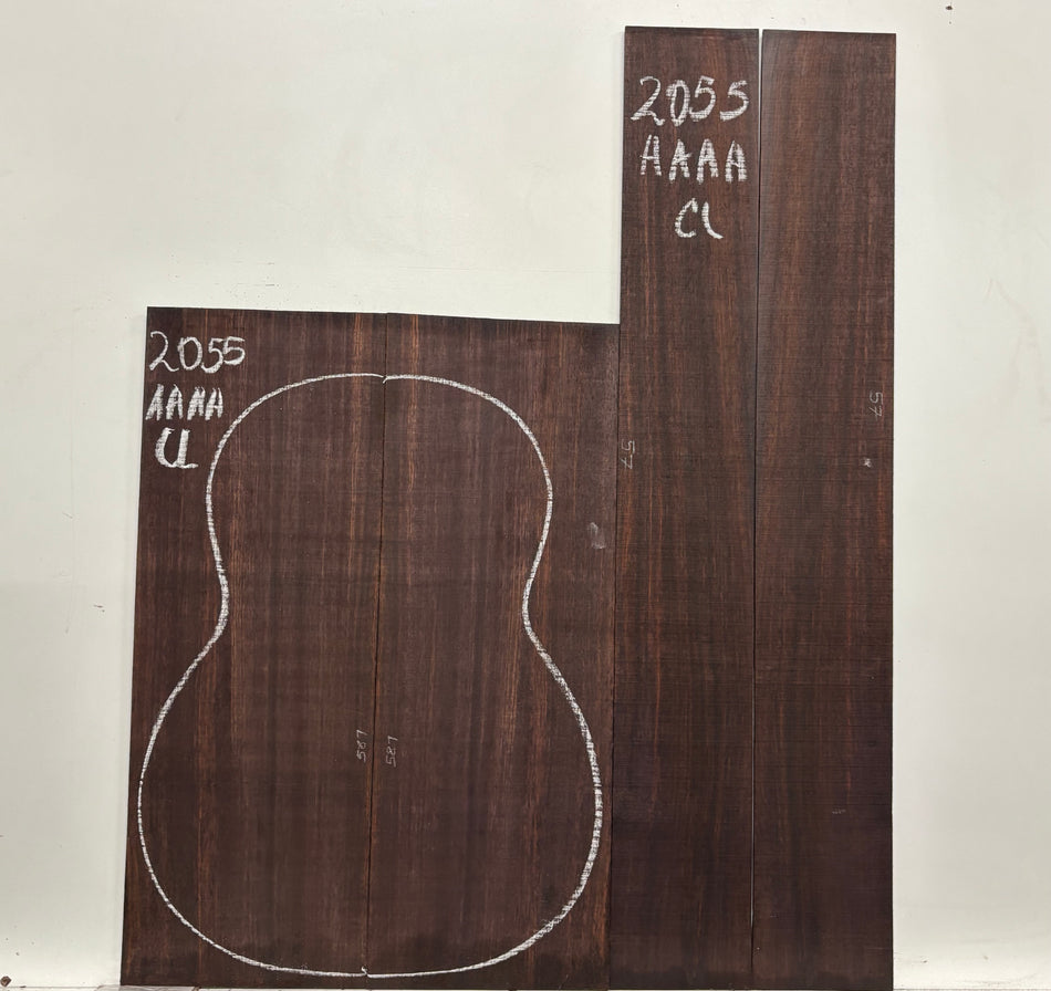 East Indian Rosewood Classical AAAA Grade Guitar Back & Side Set #2055 - Exotic Wood Zone