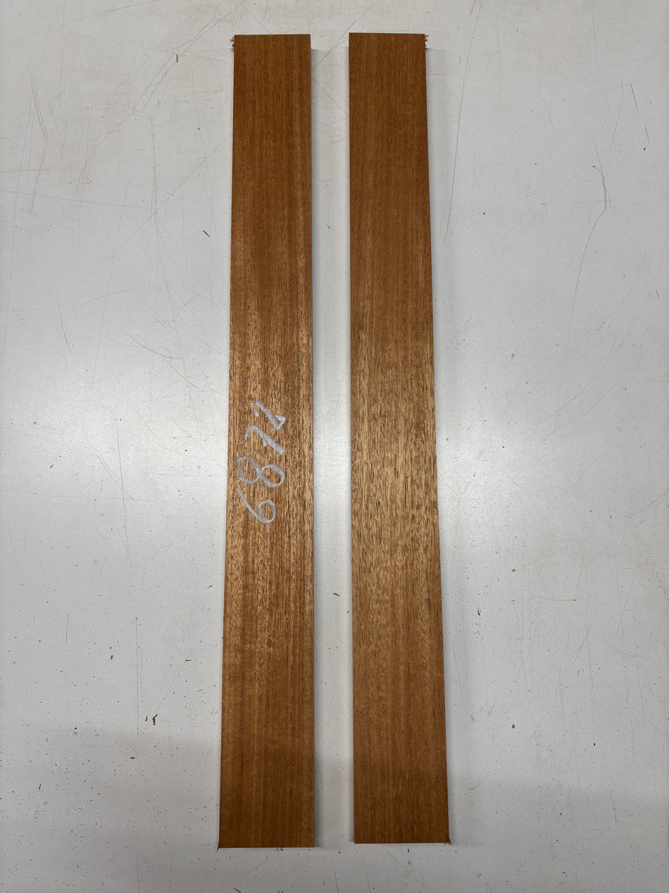 1 Piece,  2 Pack African Mahogany Thin Stock Lumber 30"x3"x3/4" #6872