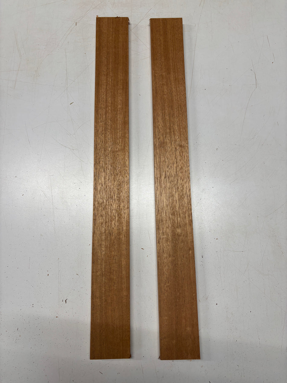1 Piece,  2 Pack African Mahogany Thin Stock Lumber 30"x3"x3/4" #6872