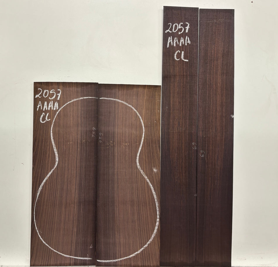 East Indian Rosewood Classical AAAA Grade Guitar Back & Side Set #2057 - Exotic Wood Zone