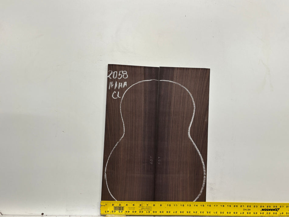East Indian Rosewood Classical AAAA Grade Guitar Back & Side Set #2058 - Exotic Wood Zone