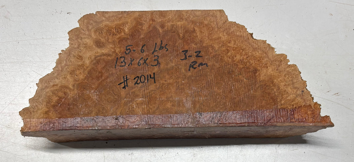 Australian Red Mallee Burl Cap 13" x 6" x 3" #2014 - Exotic Wood Zone