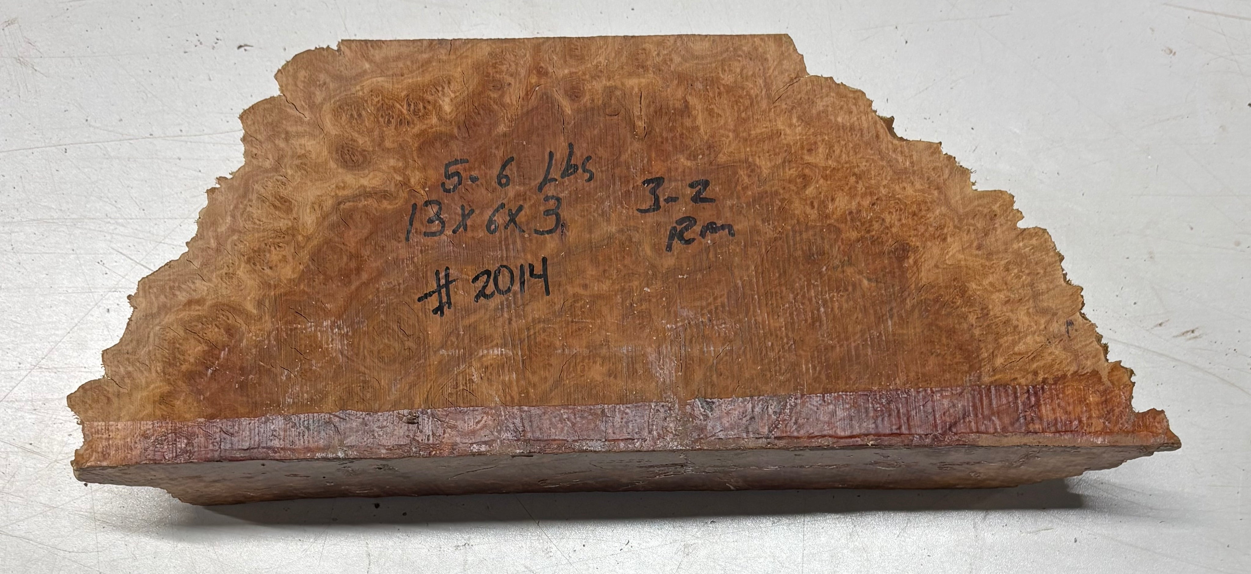 Australian Red Mallee Burl Cap 13" x 6" x 3" #2014 - Exotic Wood Zone