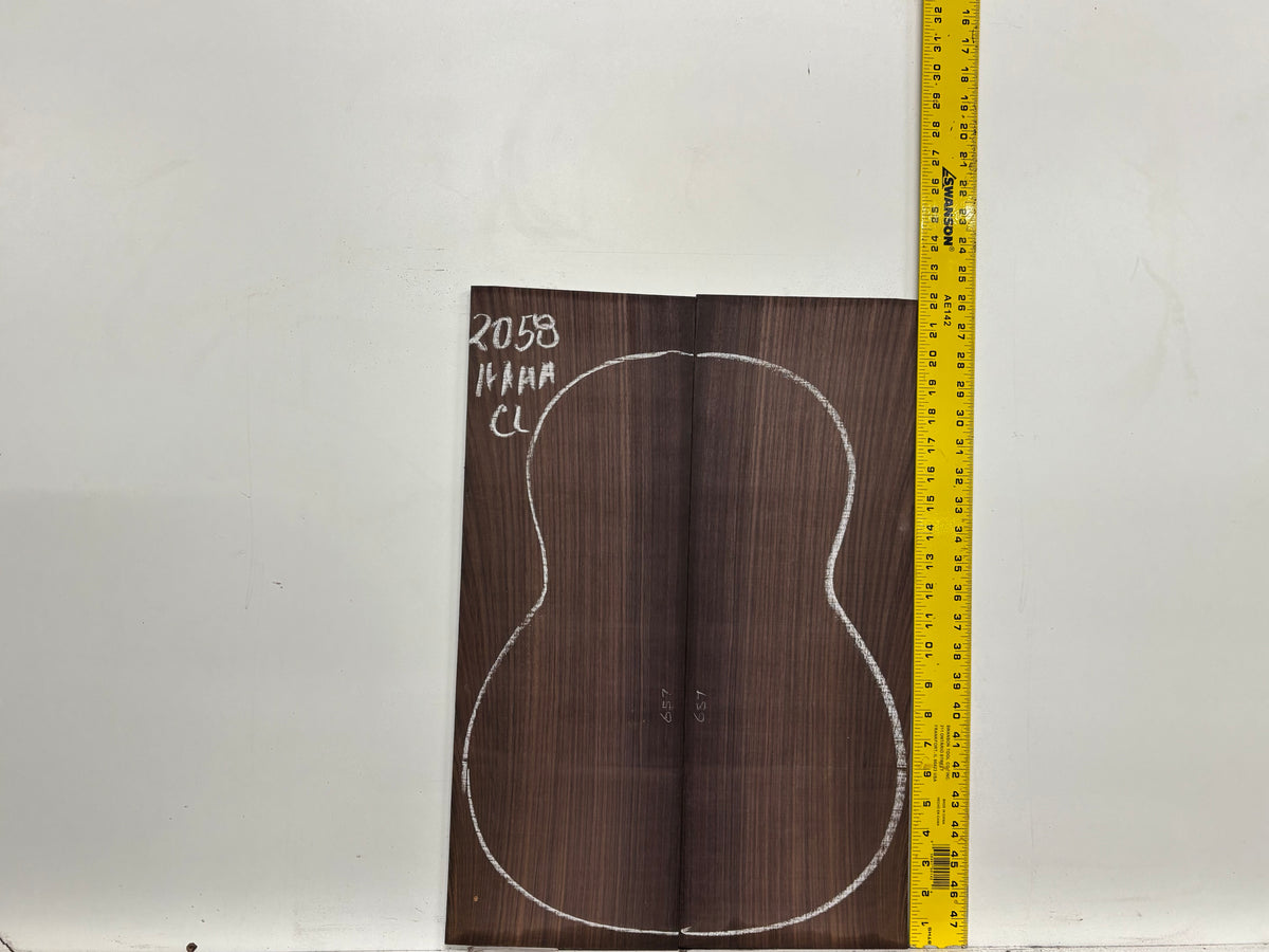 East Indian Rosewood Classical AAAA Grade Guitar Back & Side Set #2058 - Exotic Wood Zone