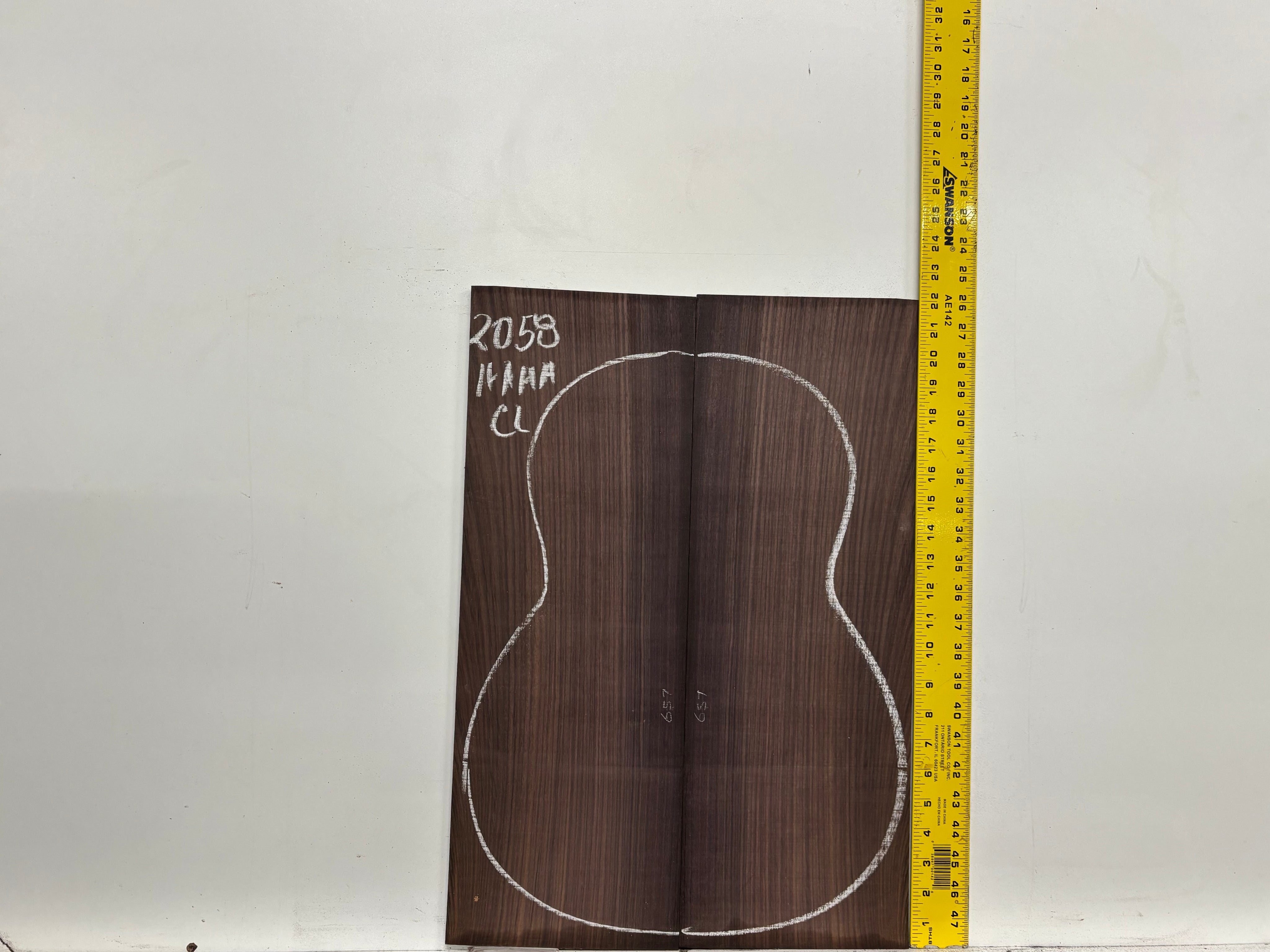 East Indian Rosewood Classical AAAA Grade Guitar Back & Side Set #2058 - Exotic Wood Zone