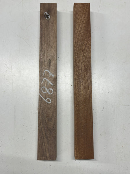 2 Pack, 2 Species Black Walnut + Sapele Turning Wood Blanks 20-1/2"x2-1/4"x1-7/8"#6877 - Exotic Wood Zone