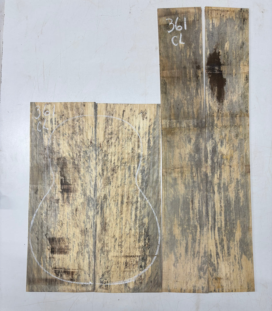 Juego de fondo y aros de guitarra de grado AAAA Dreadnought de palisandro de la India Oriental #61 