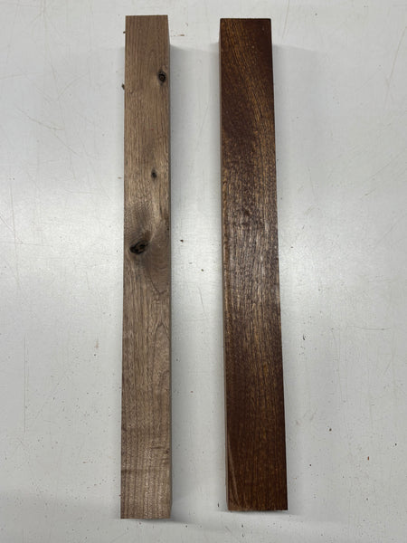 2 Pack, 2 Species Black Walnut + Sapele Turning Wood Blanks 20-1/2"x2-1/4"x1-7/8"#6877 - Exotic Wood Zone