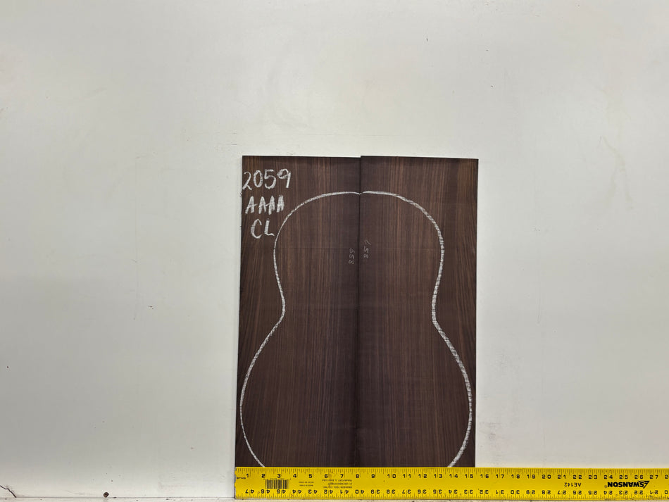 East Indian Rosewood Classical AAAA Grade Guitar Back & Side Set #2059 - Exotic Wood Zone