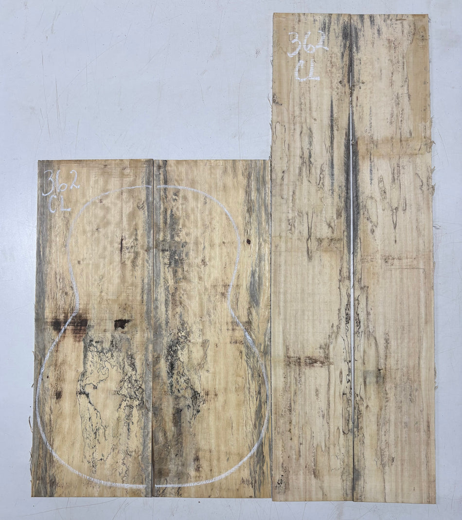 Juego de fondo y aros de guitarra de grado AAAA Dreadnought de palisandro de la India Oriental #61 