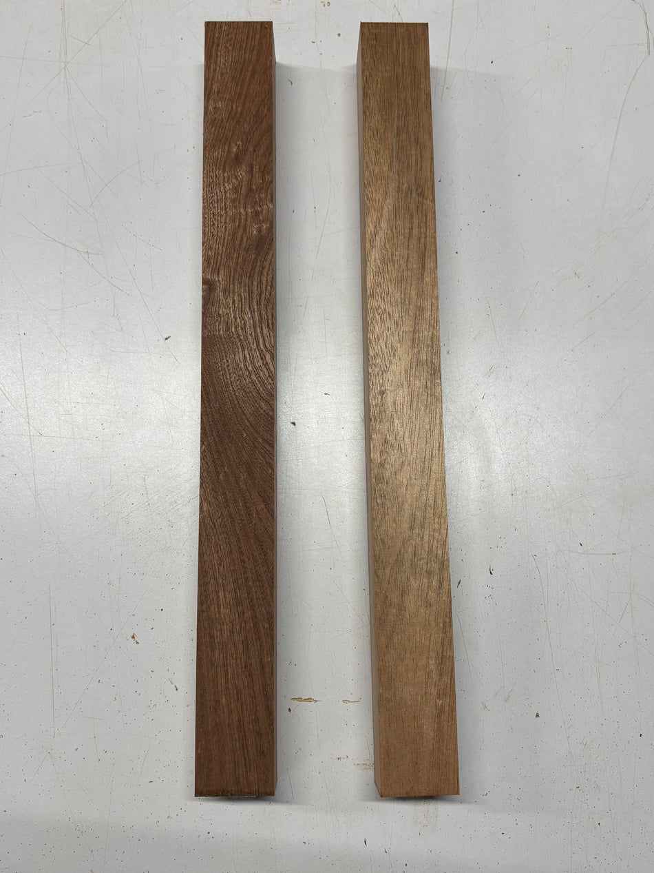 2 Pack, 2 Species Sapele + African Mahogany Turning Wood Blanks 21"x2"x2"#6882