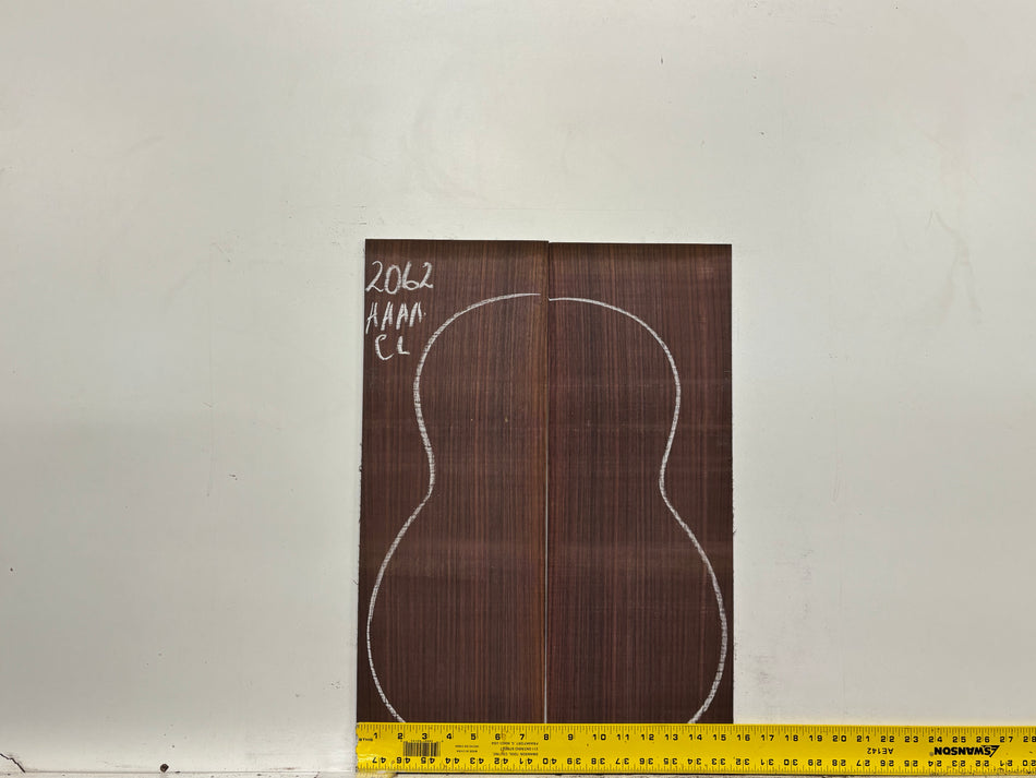 East Indian Rosewood Classical AAAA Grade Guitar Back & Side Set #2062 - Exotic Wood Zone